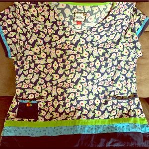 XL Mary Engelbreit Scrub Top